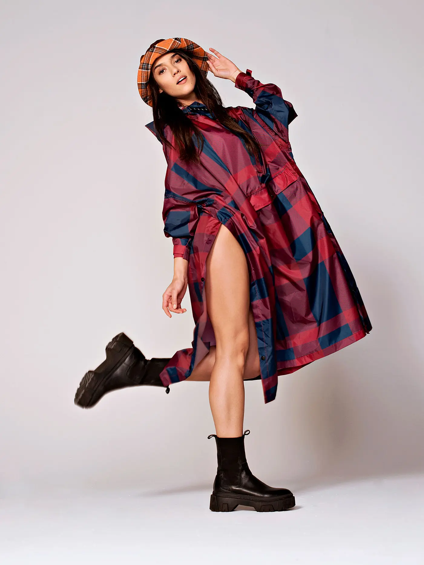 RAINKISS | Regenjacke - Regenponcho RAINBOW SMILEY | rot